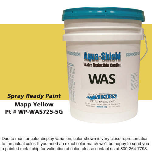 Cylinder Spray Ready Paint: Mapp Yellow, 5 Gallon Bucket