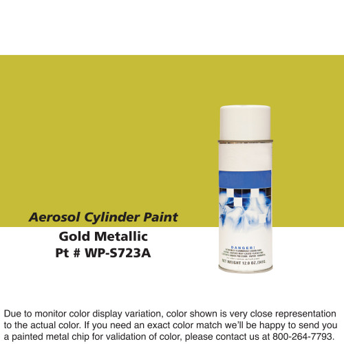 Cylinder Paint Aerosol Can: Gold