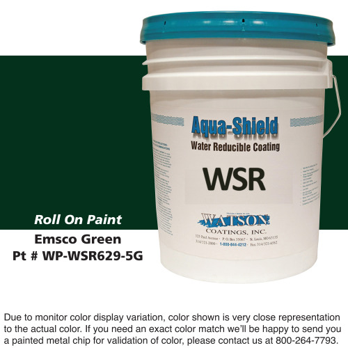 Cylinder Roll On Paint: Emsco Green, 5 Gallon Bucket