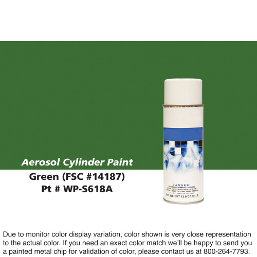 Cylinder Paint Aerosol Can: Green