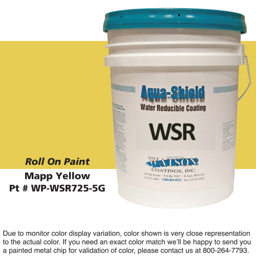 Cylinder Roll On Paint: Mapp Yellow, 5 Gallon Bucket