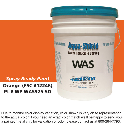 Cylinder Spray Ready Paint: Orange (FSC # 12246) , 5 Gallon Bucket