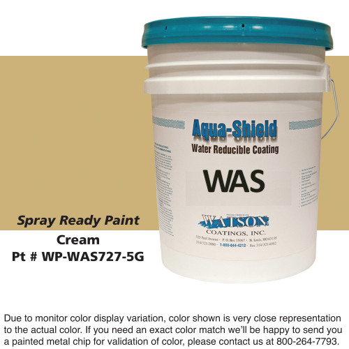 Cylinder Spray Ready Paint: Cream, 5 Gallon Bucket
