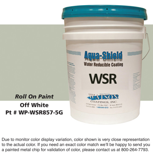 Cylinder Roll On Paint: Off White, 5 Gallon Bucket