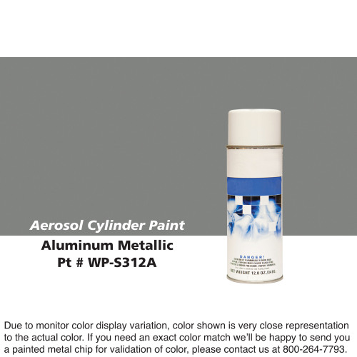 Cylinder Paint Aerosol Can: Aluminum Metallic