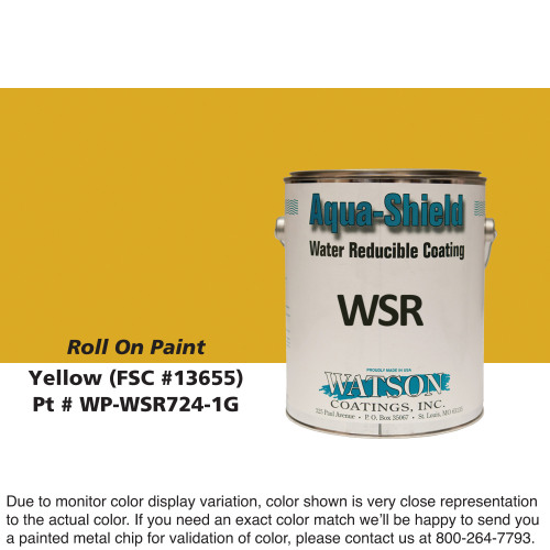 Cylinder Roll On Paint: Yellow (FSC # 13655), 1 Gallon Pail