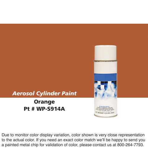 Cylinder Paint Aerosol Can: Orange