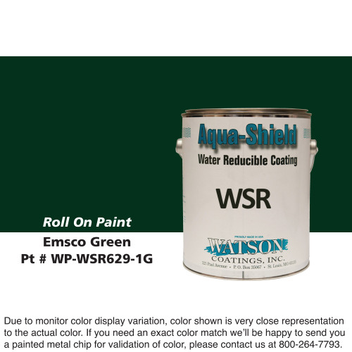 Cylinder Roll On Paint: Emsco Green, 1 Gallon Pail