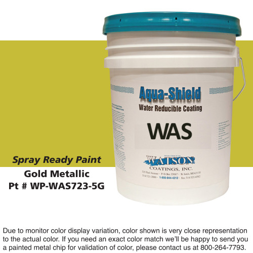 Cylinder Spray Ready Paint: Gold Metallic, 5 Gallon Bucket