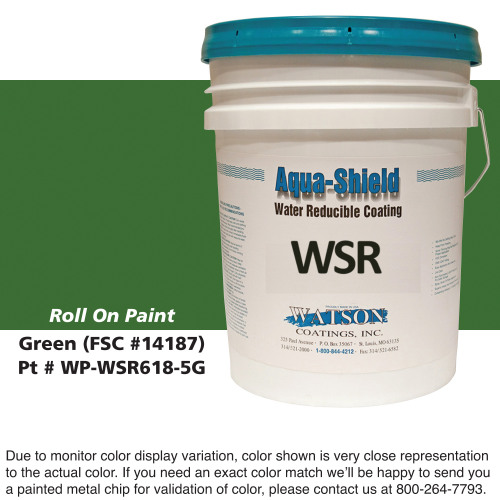 Cylinder Roll On Paint: Green (FSC # 14187), 5 Gallon Bucket