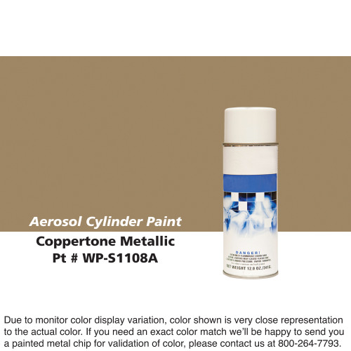 Cylinder Paint Aerosol Can: Coppertone Metallic