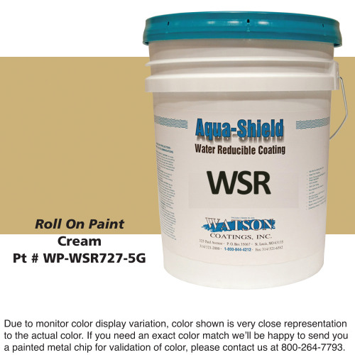 Cylinder Roll On Paint: Cream, 5 Gallon Bucket