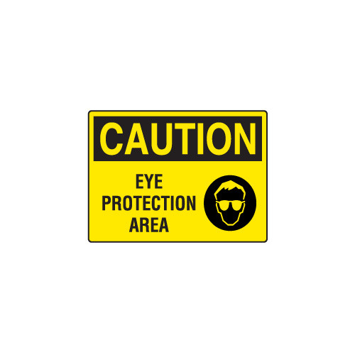 OSHA Caution Sign20x14SA Vinyl-Eye Protection Area (w/graphic)
