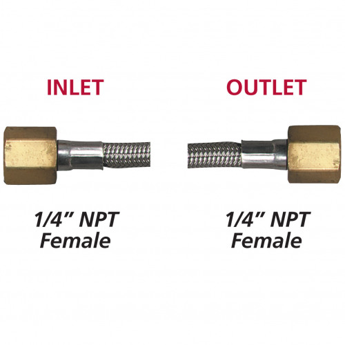 1/4" NPT Female x 1/4" NPT Female Armored