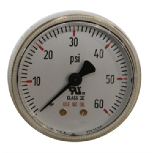 Pressure Gauge - Brass - Back Mount