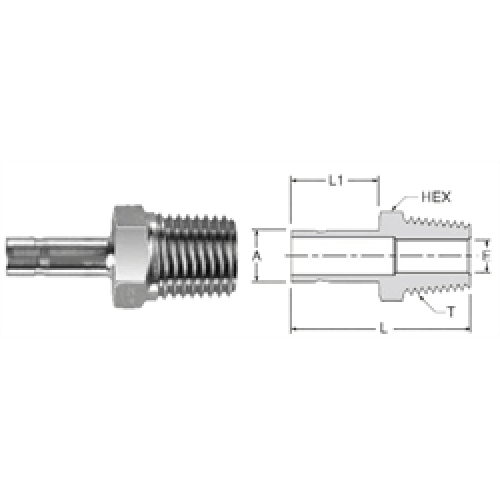 Tube Fitting Tube Stub to Male NPT Adapter