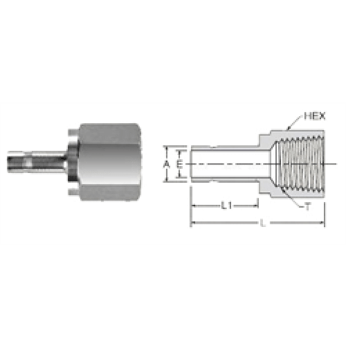 Tube Fitting Tube Stub to Female NPT Adapter