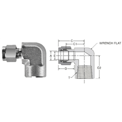 Tube Fitting Female NPT Elbow