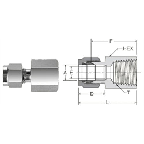 Tube Fitting Remale NPT Connector