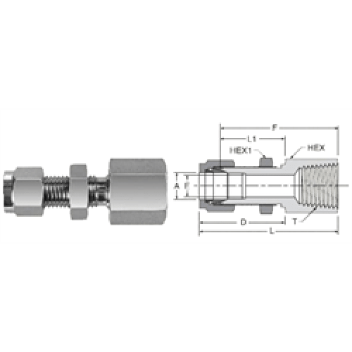 Tube Fitting Bulkhead Female NPT Connector