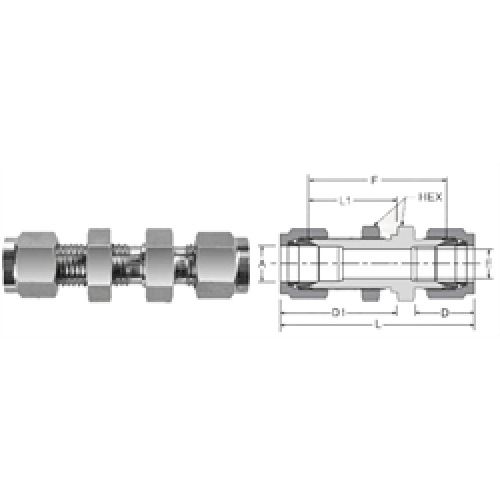 Tube Fitting Bulkhead Union