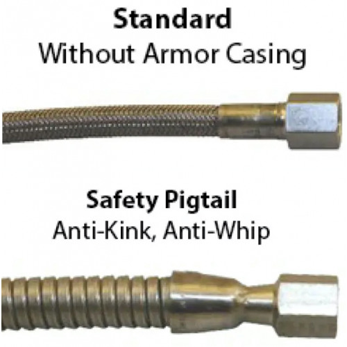 Monel Pigtails with Stainless Steel Fittings for Corrosive Gases
