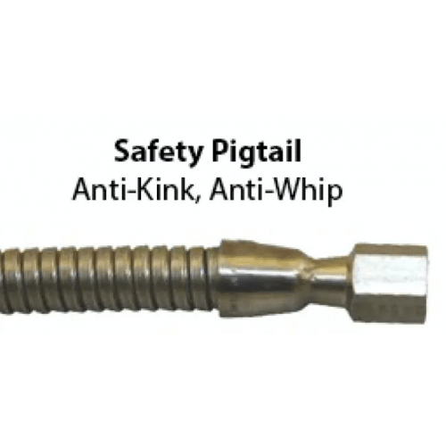 High Pressure 6000PSI PTFE Pigtails, Armored