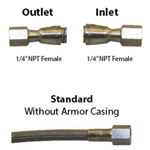High Pressure 6000PSI PTFE PT, No Armore Female x Female