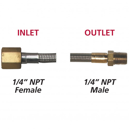 1/4" NPT Female x 1/4" NPT Male