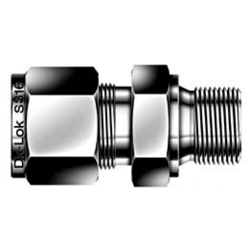 DK-LOK Male Connector for Bonded Gasket Seal