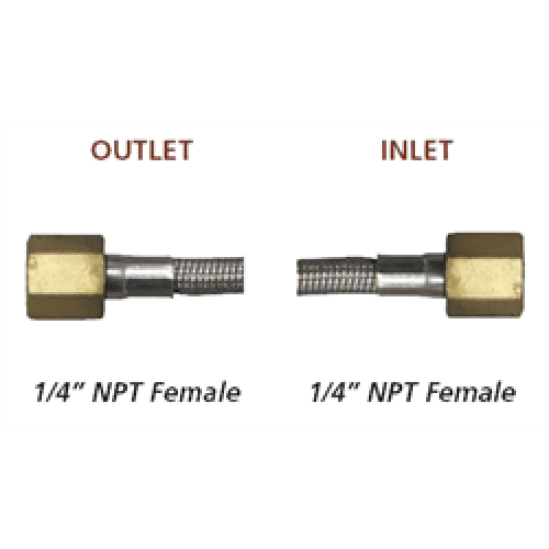 Custom Lengths Corrosive Gas Pigtails Female x Female