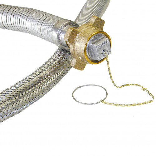 Bulk Hose with FNPT x MNPT Ends with 18 inch Armored Cuffs