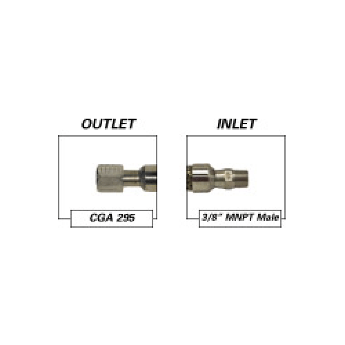 Armored Inert CGA 295 x 3/8 Male Cryogenic Hose