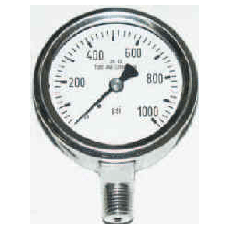 Pressure Gauge - Stainless Steel - Lower Mount