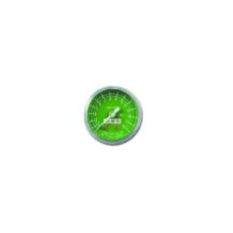 Gauge, O2, Green Face, White #'s, Back Port