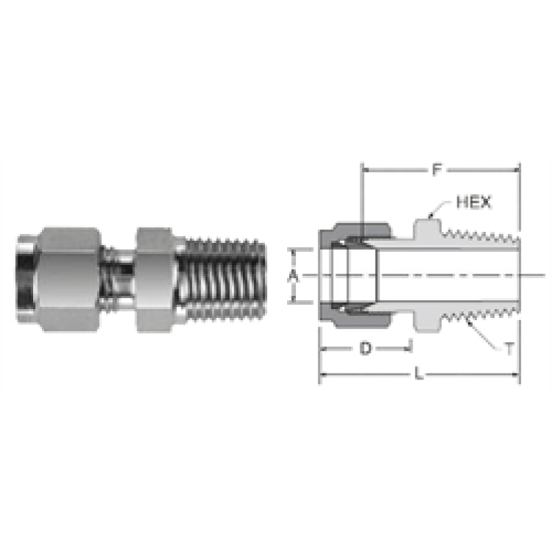 Tube Fitting Thermocouple Connector