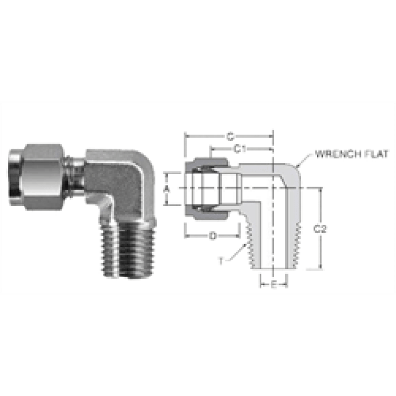Tube Fitting Male NPT Elbow