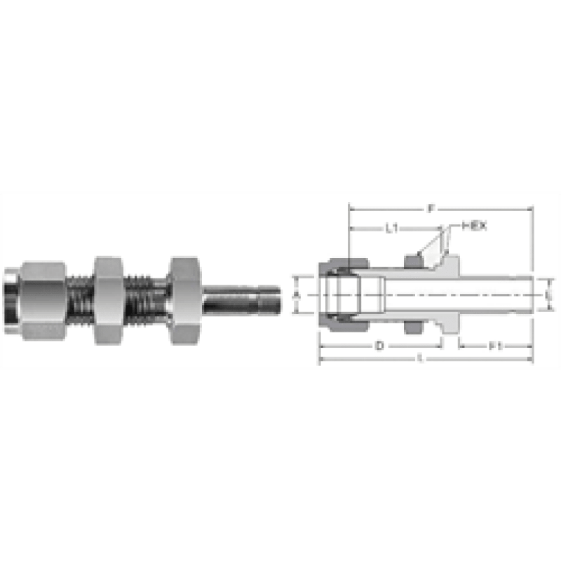 Tube Fitting Bulkhead Adapter