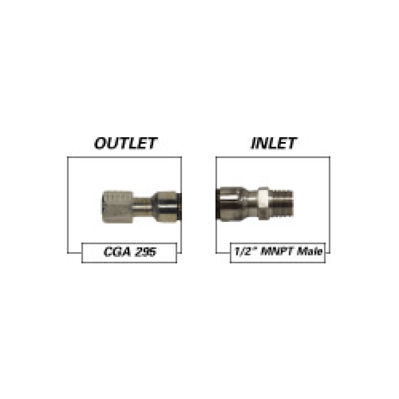Inert CGA 295 x 1/2 Male Cryogenic Hose - Custom Lengths