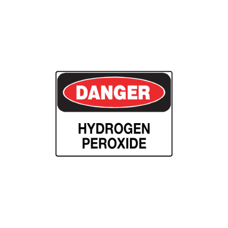 DANGER HYDROGEN PEROXID HEALTH AND SAFETY WARNING STICKER LATEX PRINTED MARK010 