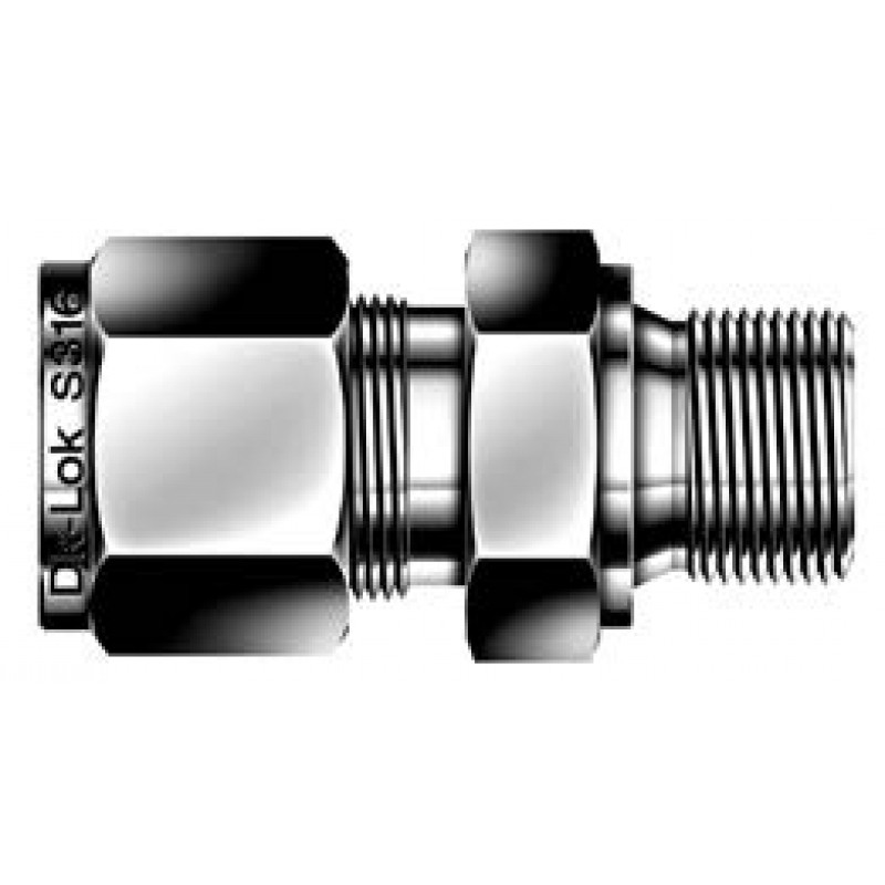 DK-LOK Male Connector for Bonded Gasket Seal