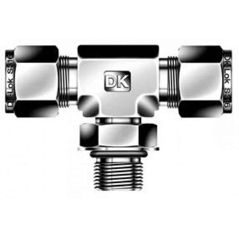 DK-LOK Positionable SAE Male Branch Tee