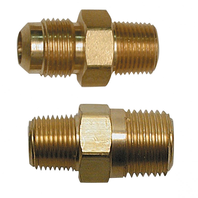Chrome-Plated Brass Inlet Nipple - 1/4 MPT Thread x 5/16 Hose