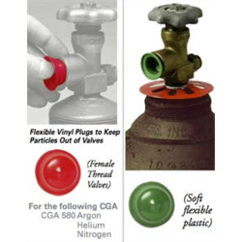 CGA 580 Inert Gas Soft Dust Covers and Plugs