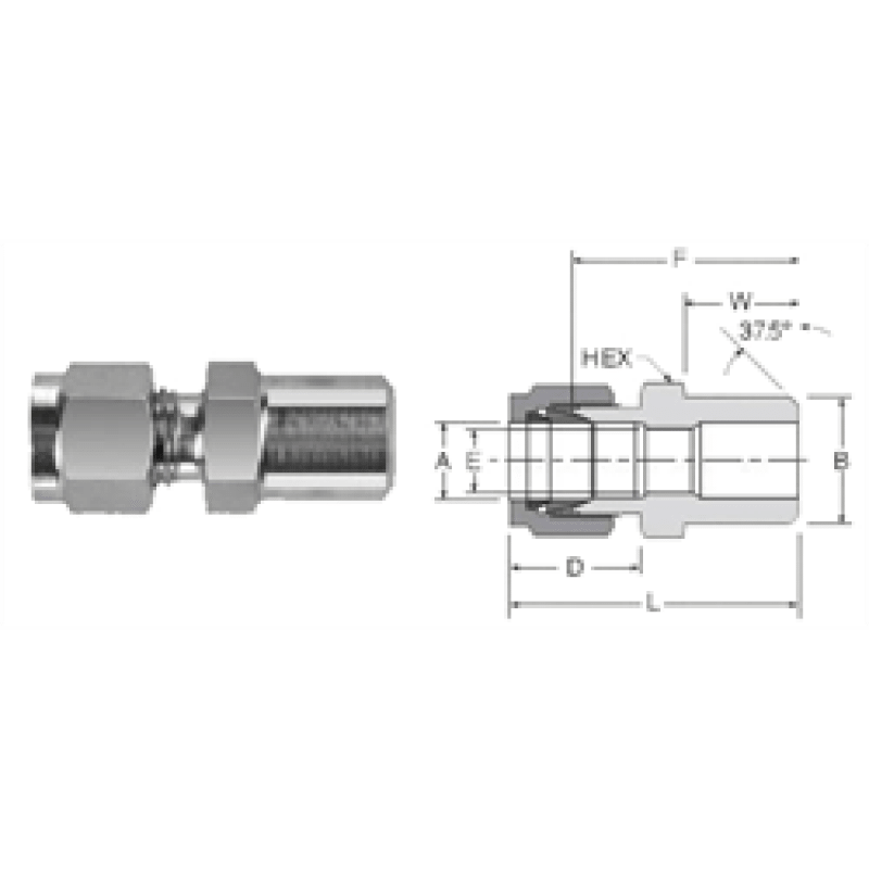 Tube Fitting Male Pipe Weld Connector