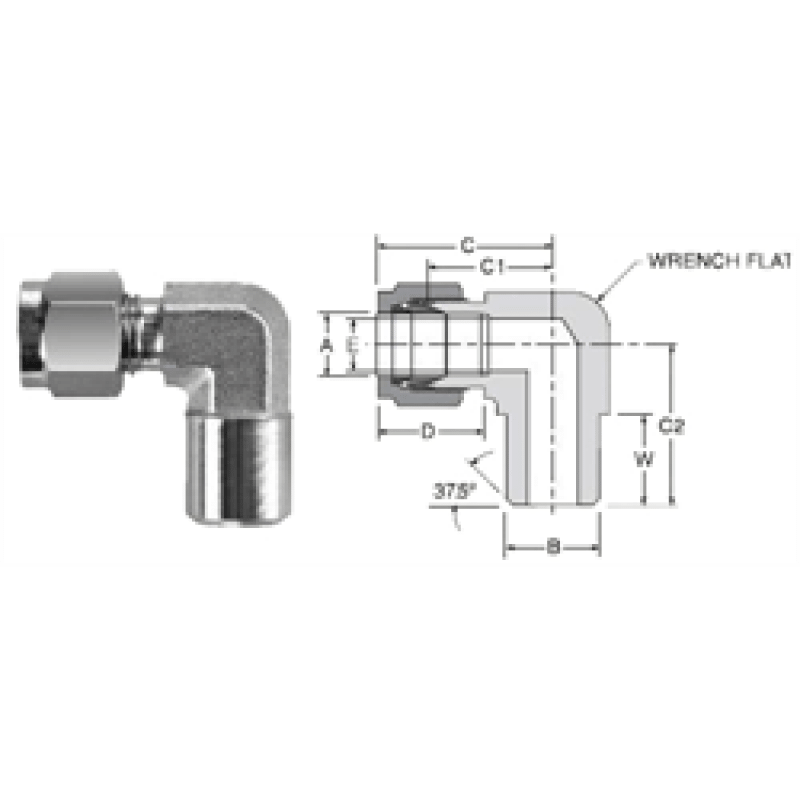 Tube Fitting Male Pipe Weld Elbow