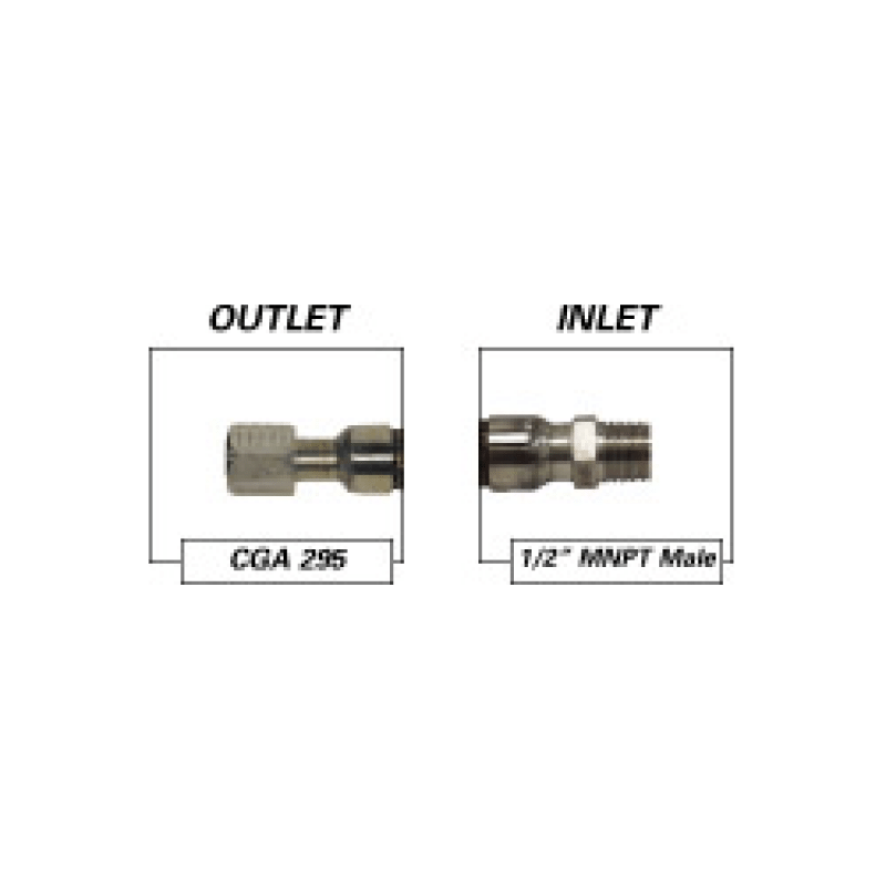 Inert CGA 295 x 1/2 Male Cryogenic Hose - Common Lengths