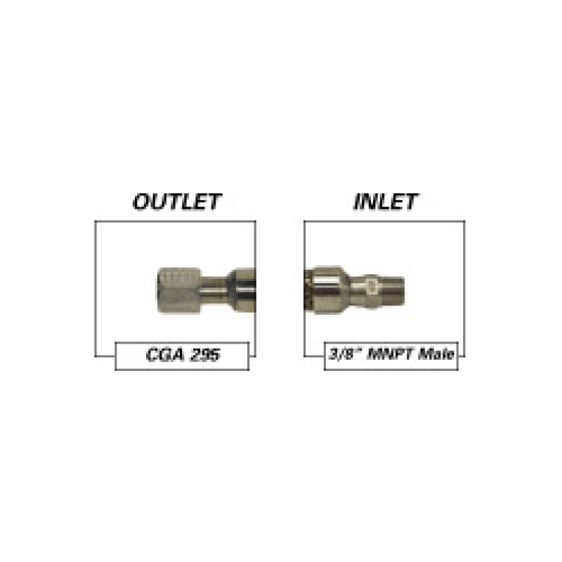 Inert CGA 295 x 3/8 Male Cryogenic Hose - Custom Lengths